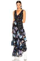 3.1 Phillip Lim Floral Ruffle Dress In Black,floral