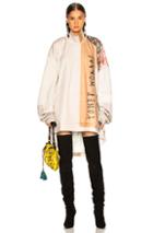 Marques ' Almeida Asymmetric Sweatshirt With Turtleneck In Abstract,floral,neutral