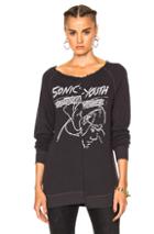 R13 Split Seam Sonic Youth Sweatshirt In Black,gray