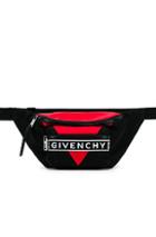 Givenchy Triangle Print Logo Fanny Pack In Black,red