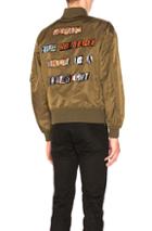 Valentino Star Bomber Jacket In Green