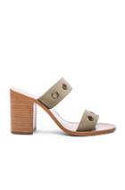 Zimmermann Suede Eyelet Heels In Green