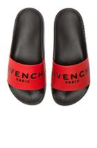 Givenchy Printed Rubber Slide Sandals In Red