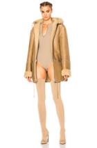 Yeezy Season 3 Hooded Lamb Shearling Jacket In Neutrals