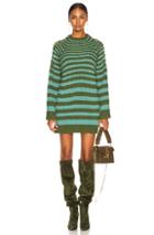 Alberta Ferretti Oversized Striped Sweater In Blue,green,stripes