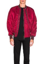 Givenchy Nylon Double Zip Bomber In Red