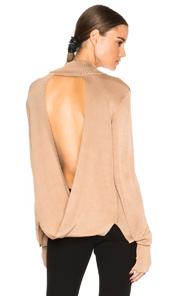 Dion Lee Line Ii Evening Loop Back Skivvy Sweater In Neutrals