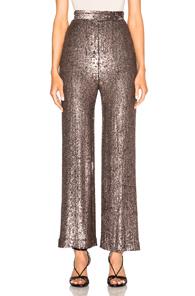 Rodarte Hand Beaded Cropped Pants In Purple,metallics