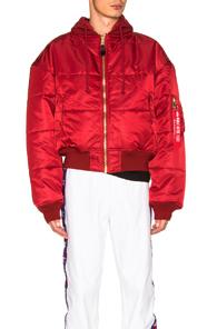 Vetements X Alpha Industries Reversible Bomber Jacket In Red,gray,metallics