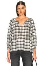 The Great Dreamer Top In Gray,checkered & Plaid