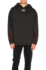 Off-white Cut Off Hoodie In Black