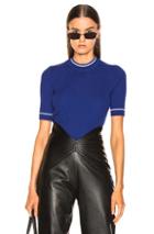 Maison Margiela Ribbed Top In Blue
