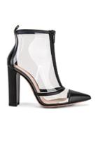 Gianvito Rossi Vitello Plexi Ankle Booties In Black
