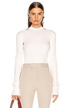 Helmut Lang Stretch Open Back Sweater In White