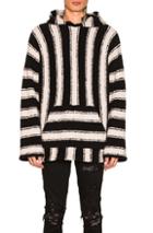 Amiri Baja Pullover Hoodie In Black,stripes