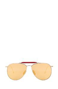 Thom Browne Limited Edition Mirrored Aviator In Metallics