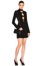 David Koma Metal Curves Chest Dress In Black