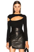 Michelle Mason Asymmetrical Cut Out Sweater In Black