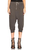 Drkshdw By Rick Owens Drawstring Cropped Pants In Gray