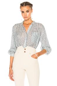 Isabel Marant Etoile Jana Striped Shirt In Blue,stripes