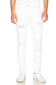 Stampd Moto Repaired Denim In White