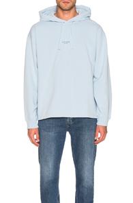 Acne Studios Fagen Stamp Hoodie In Blue