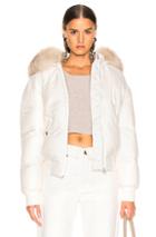 Mr & Mrs Italy Armstrong Classic Bomber With Groenlandia Fox Fur In White