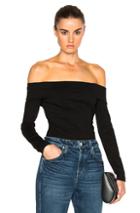 Michelle Mason Off Shoulder Top In Black