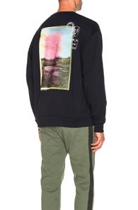 Acne Studios Forba Sweden Print Sweatshirt In Blue