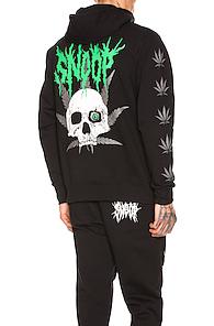 Sss World Corp Sssnoop Weed Skull Hoodie In Black