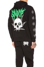 Sss World Corp Sssnoop Weed Skull Hoodie In Black