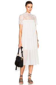 Lover Camelia Silk Maxi Dress In White