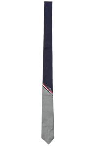 Thom Browne Classic Skier Engineered Stripe Tie In Blue