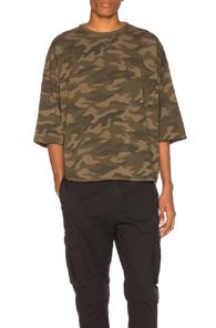 Stampd Washed Oversize Tee In Green,abstract