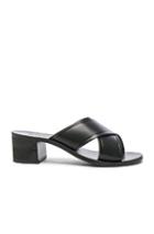 Ancient Greek Sandals Leather Thais Block Sandals In Black