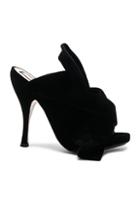 No. 21 Velvet Bow Heels In Black