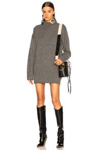 Ag Adriano Goldschmied Amity Funnel Sweater Dress In Gray