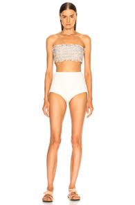 Sand & Blue Calista Swimsuit In Neutrals,metallics,white