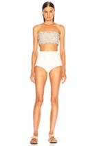 Sand & Blue Calista Swimsuit In Neutrals,metallics,white