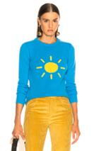 Alberta Ferretti Sunshine Crewneck Sweater In Blue