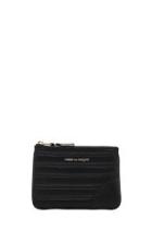Comme Des Garcons Embossed Stitch Small Pouch In Black