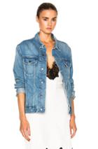 Frankie Boyfriend Denim Jacket In Blue