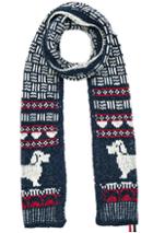 Thom Browne Cable Funmix Scarf In Red,white,blue