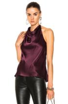 Cushnie Et Ochs Halter Cowl Neck Top In Purple