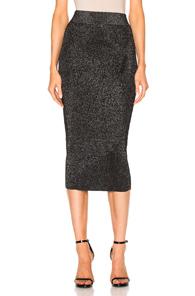 Cushnie Et Ochs Knit Pencil Skirt In Black,gray,metallics