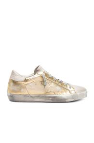 Golden Goose Superstar Sneakers In Metallic Gold