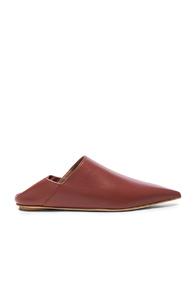 Marni Leather Sabot Mules In Brown