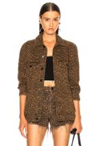 Alexander Wang Daze Jacket In Animal Print,neutrals