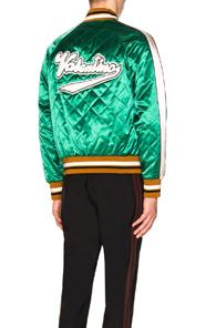 Valentino Patch Souvenir Jacket In Brown,green,stripes