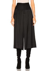 Sea Satin Wool Pants In Black